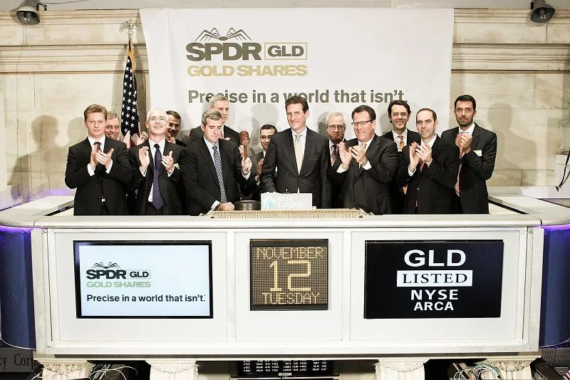 Nathan Ide with a group ringing the closing bell at the New York Stock Exchange